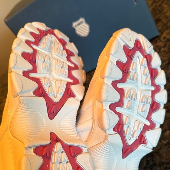 K-Swiss pink collection White Retro Low Sneakers NWT 8.5 - Picture 8 of 10